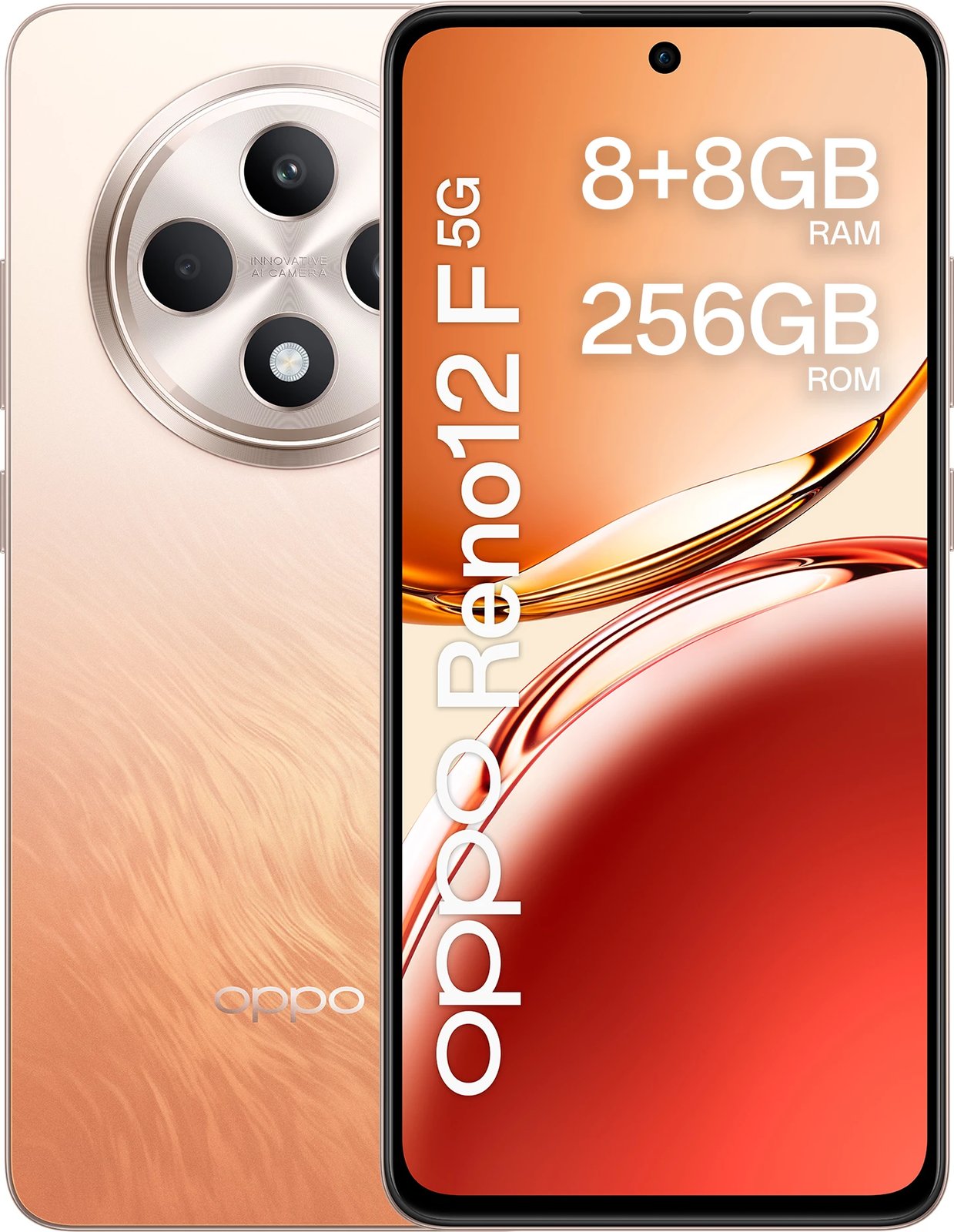 Celular OPPO Reno 12 F 8+256GB DS 5G, Amber Orange