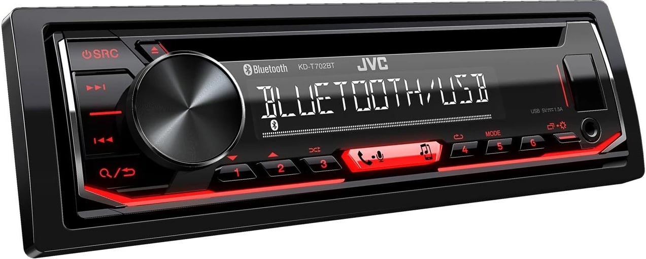 Radio për makinë JVC KD-T702BT, e zezë