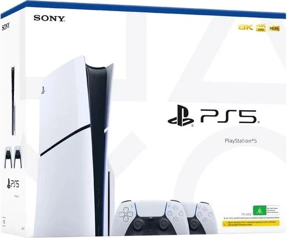 Konsolë PS5 Sony 1TB Standard Slim e bardhë + 2 DualSense