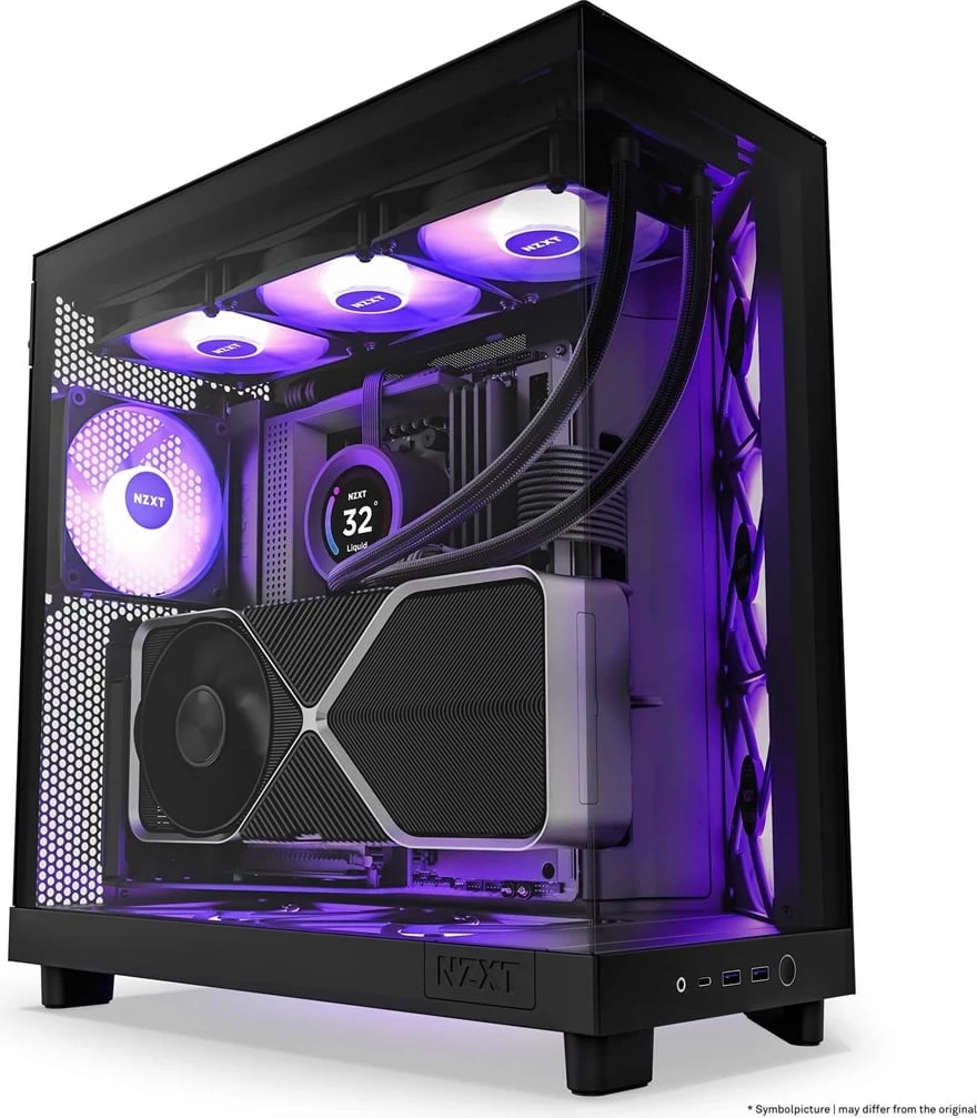 Kasë NZXT H6 Air Flow Midi Tower, E zezë