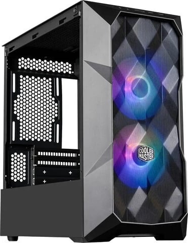 Kasë kompjuteri CoolerMaster, TD300 Mesh ARGB, e zezë