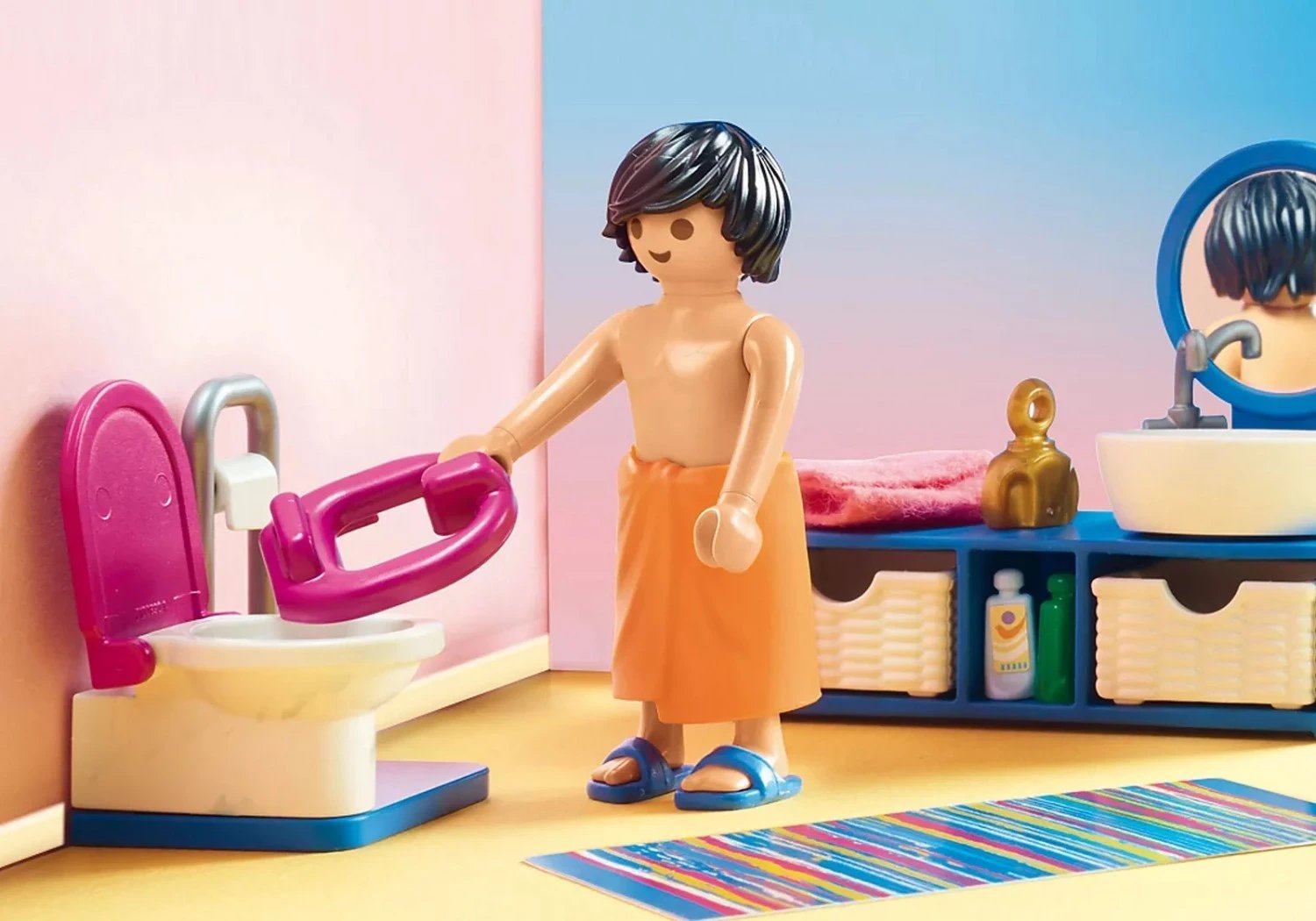 Set Playmobil Dollhouse 70211, banjo me vaskë