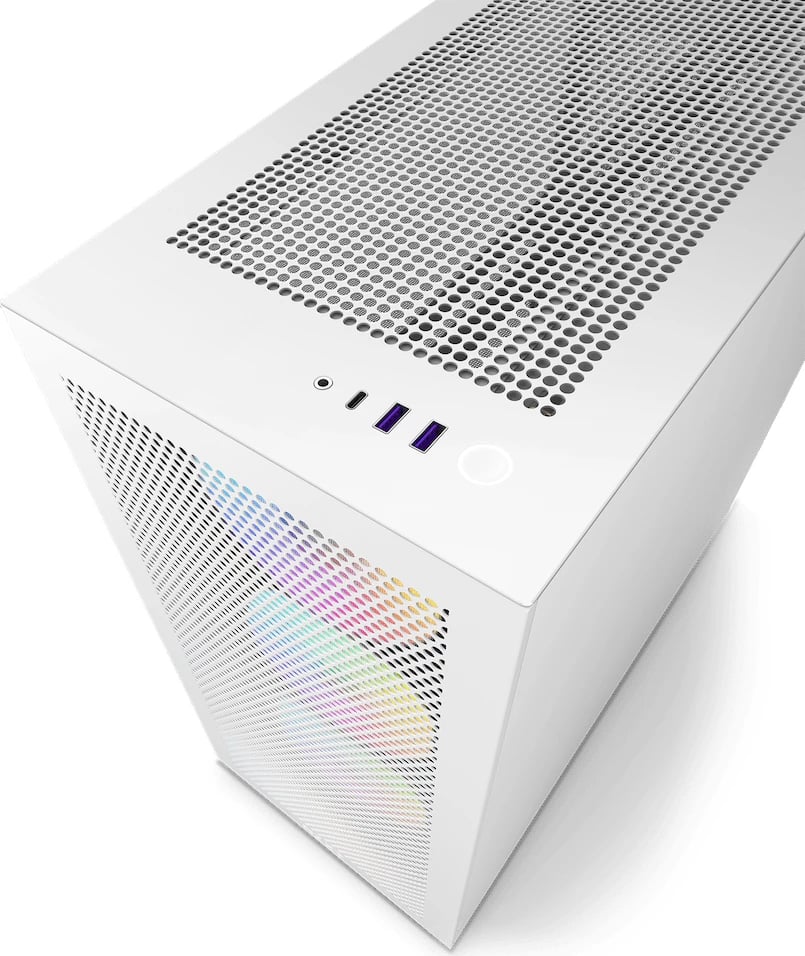 Kasë kompjuteri NZXT H7 Flow RGB White Midi ATX (CM-H71FW-R1) - e bardhë