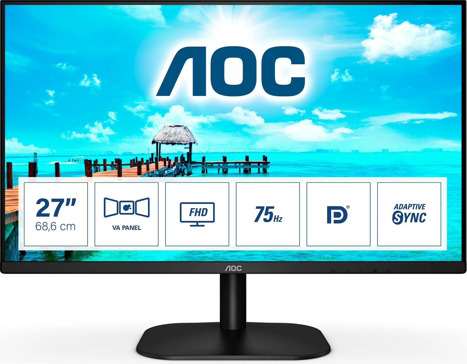 Monitor AOC 27B2QAM, 27", Full HD, LED, i zi