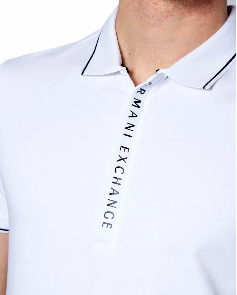 Maicë polo për meshkuj Armani Exchange, e bardhë