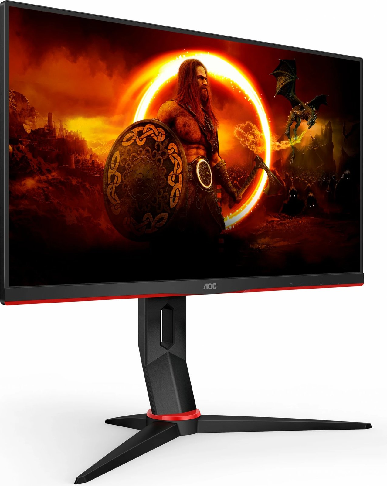 Monitor gaming AOC Q24G2A/BK, 23.8", 2560 x 1440 pixels, Quad HD, LCD, 165Hz, 1ms, i zi, i kuq