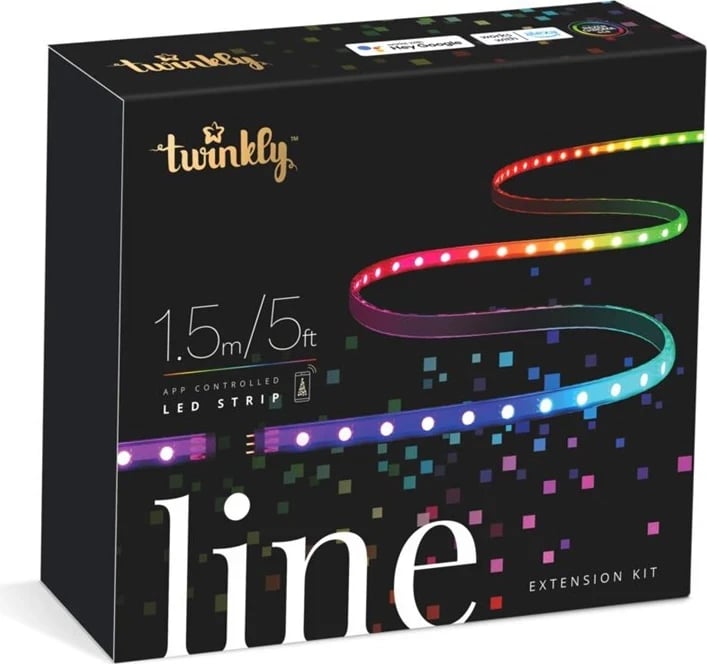 Shirit LED i mençur Twinkly Line 90 Extension Kit (TWL100ADP-B), 90 LED RGB, 1.5 m