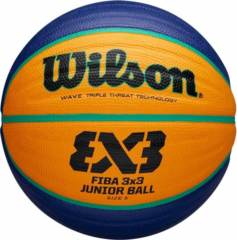 Top Basketbolli për fëmijë Wilson Fiba 3x3 Jr., blu me të verdhë