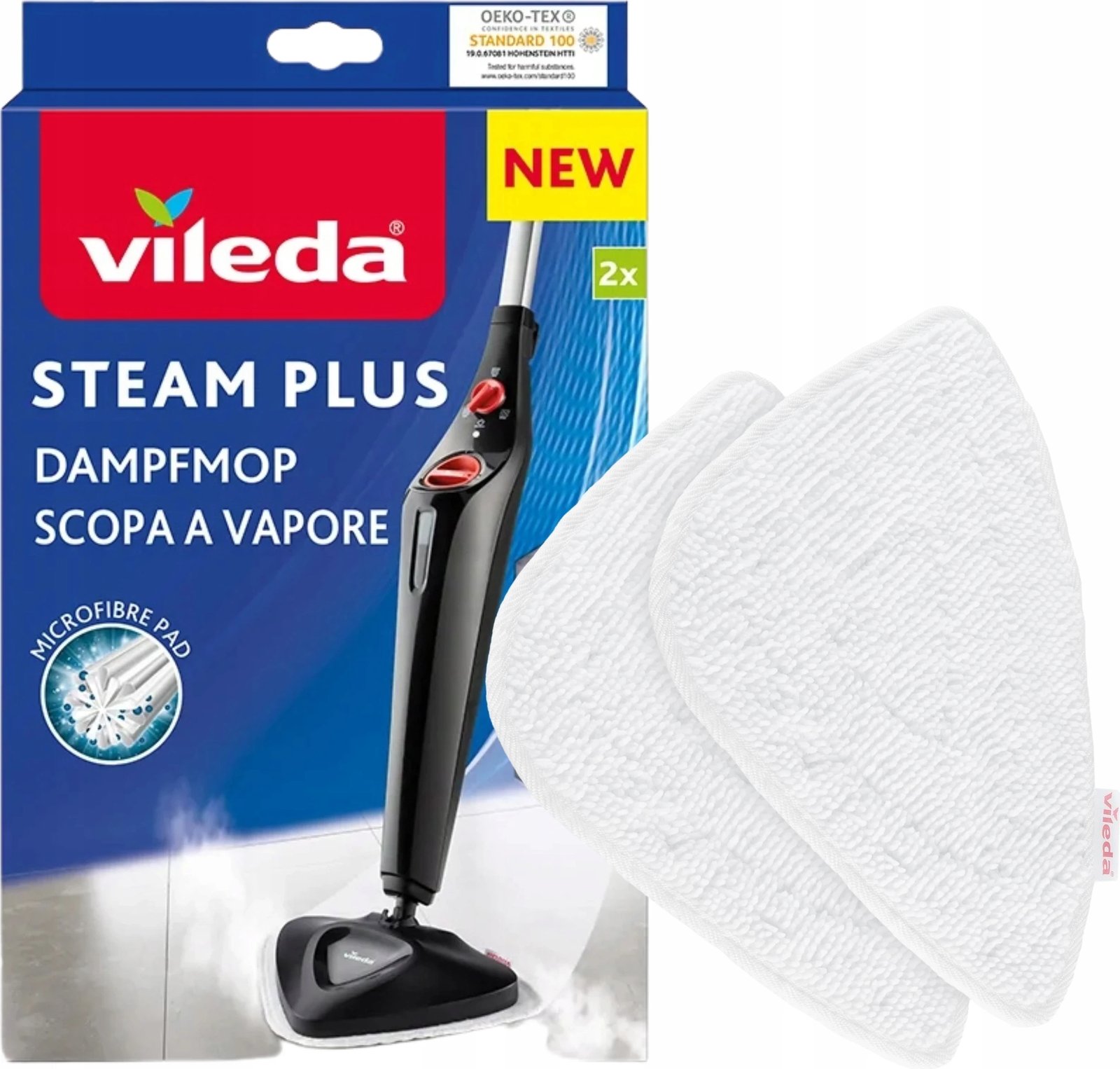 Shtupë zëvendësuese Steam Vileda, rezervë 2 copë