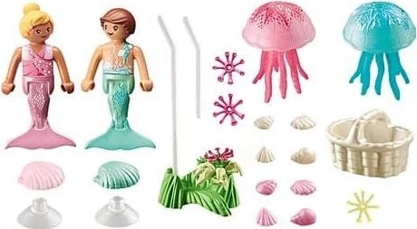 Seti i ndërtimit Playmobil Princess Magic, 71504 Małe syrenki z meduzą