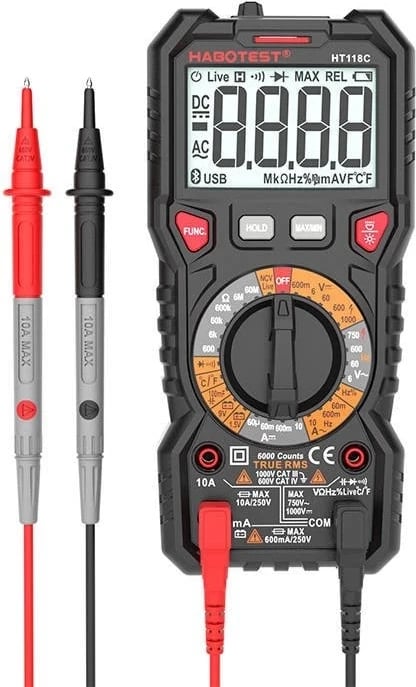 Multimetër digital  Habotest HT118C, LCD, e zezë