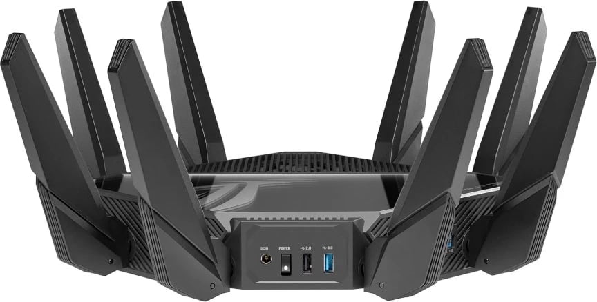 Router ASUS GT-AXE16000, 4 bërthama, 2.4 GHz, 5 GHz, 6 GHz, i zi