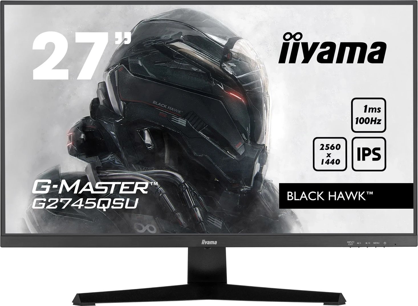 Monitor për lojëra iiyama G-MASTER G2745QSU-B1, 27 inç, Dual WQHD LED, i zi