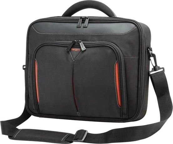 Çantë laptopi Targus Classic + Clamshell, 15.6", e zezë/kuqe