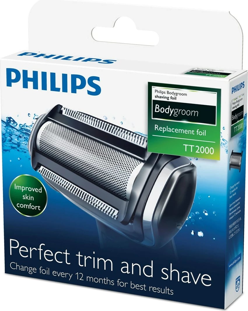 Kokë zëvendësuese për makinë rroje Philips Bodygroom TT2000/43, E zezë