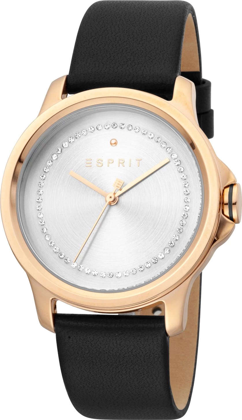 Orë dore për femra Esprit, e zezë/rose gold