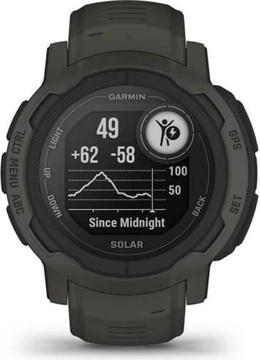 Smartwatch Garmin Instinct 2 Solar, 2.29 cm (0.9"), MIP, GPS, Graphite