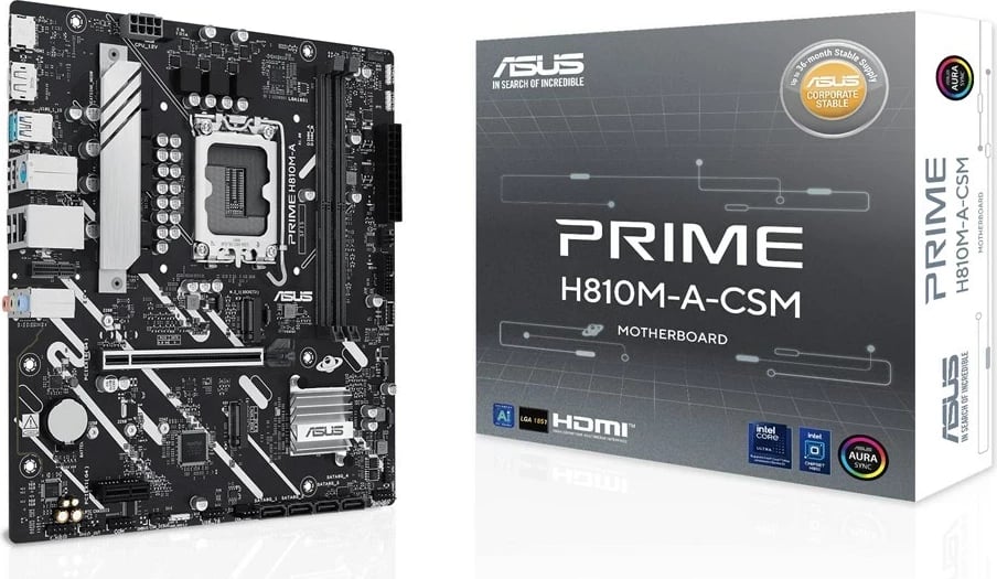 Pllakë amë ASUS PRIME H810M-A-CSM, Intel H810, micro ATX, E zezë