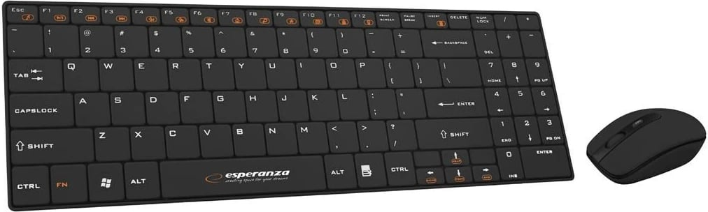 Tastierë Esperanza EK122K RF Wireless QWERTY, e zezë