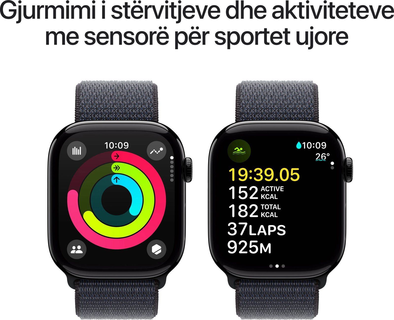 Apple Watch S10, GPS, 46mm, Jet Black Alu Case with Ink Sport Loop