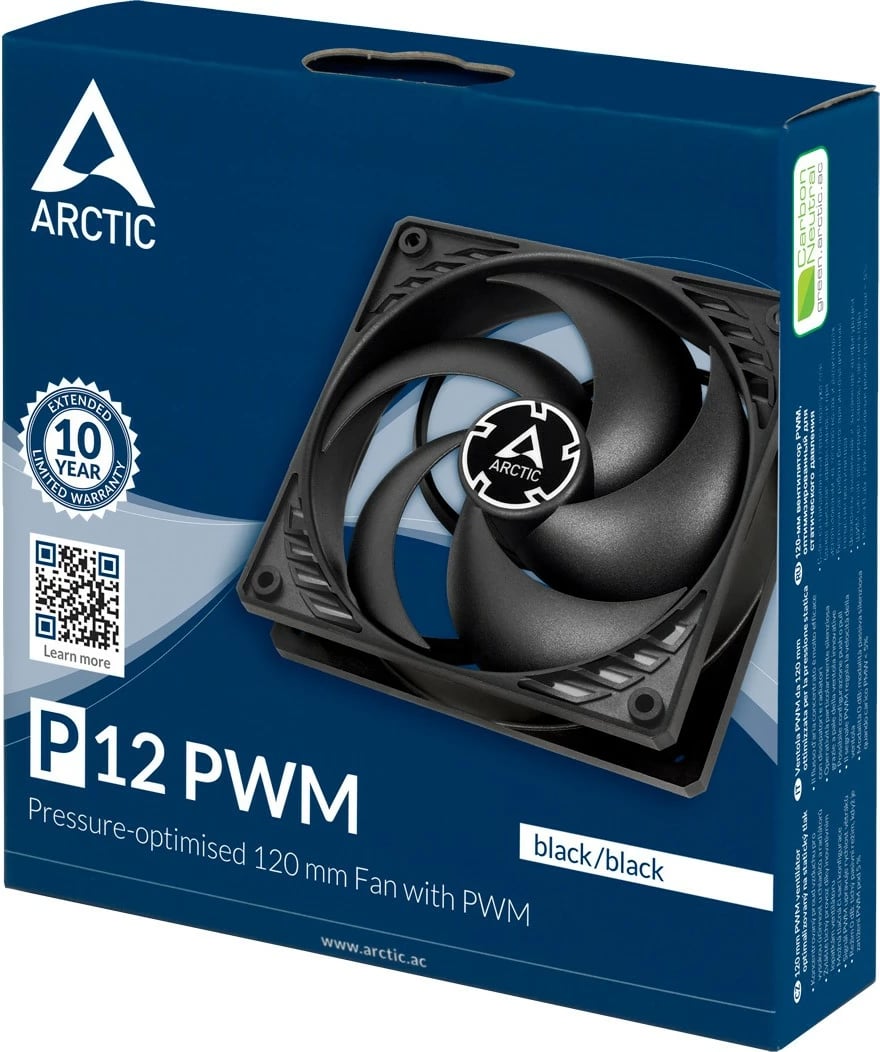 Ventilator ARCTIC P12 PWM, 12 cm, 1800 RPM, i zi