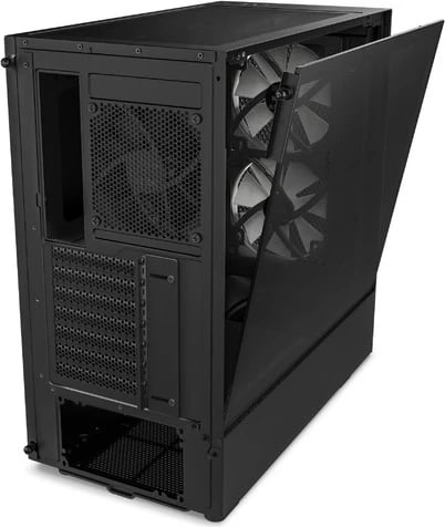 Kasë NZXT H5 Flow RGB, Midi Tower, pa furnizim, 1 x USB 3.1, 1 x USB-C 3.1, audio, e zezë