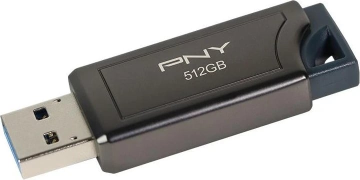 USB PNY Elite PRO V2 3.2, 512GB, e zezë