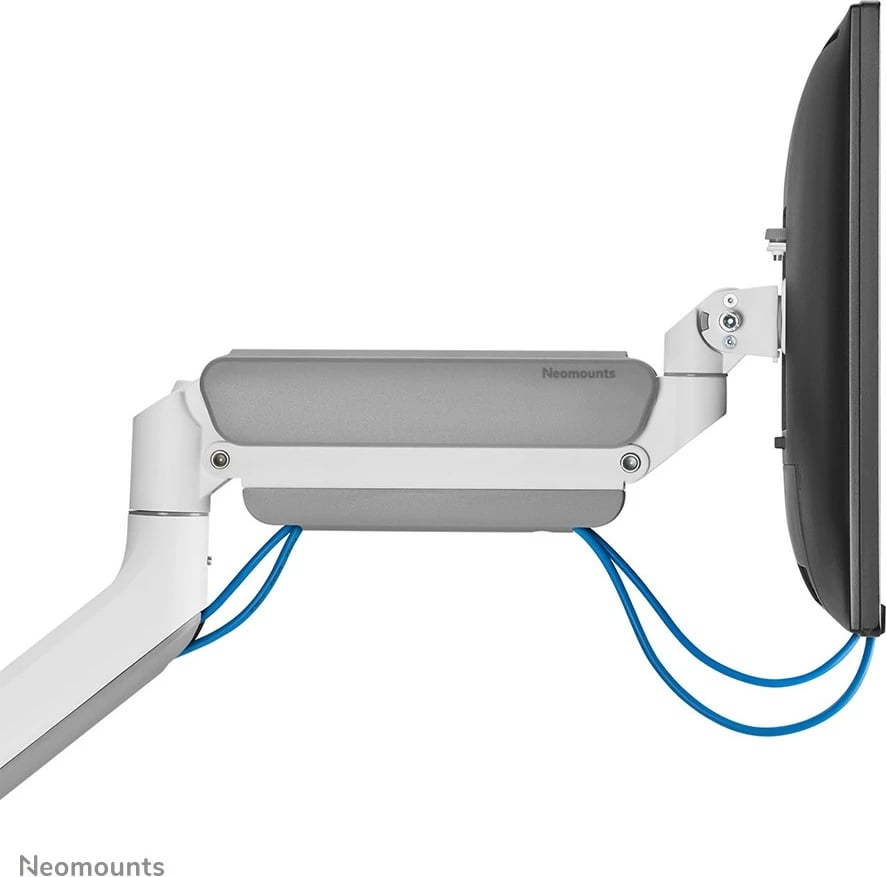 Krah monitori tavoline Neomounts DS70PLUS-450WH1, për ekrane ultra të gjera të lakuara, Clamp/Grommet, 18 kg, 43.2 cm (17"), 124.5 cm (49"), 100 x 100 mm, Bardhë