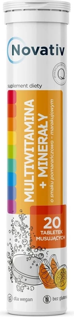 Suplement Novativ Multivitamin + Minerals, 20 tableta