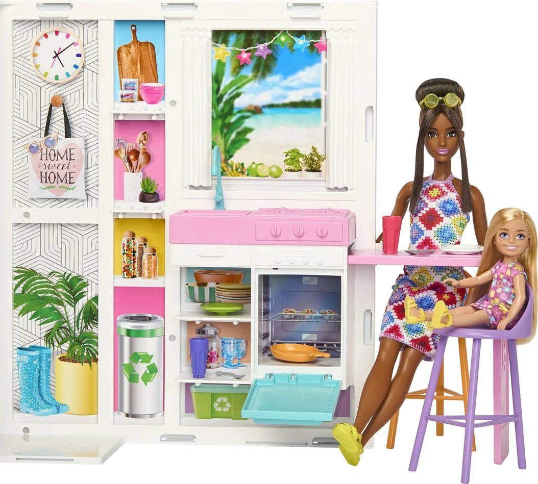 Set shtëpiake Barbie Cozy House + Kukull HRJ77 MATTEL