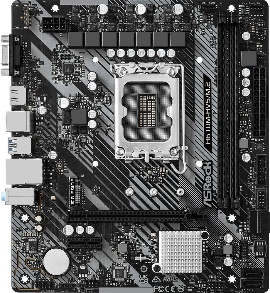 Pllakë amë Asrock H610M-HVS R2.0 - Intel H510, LGA 1700