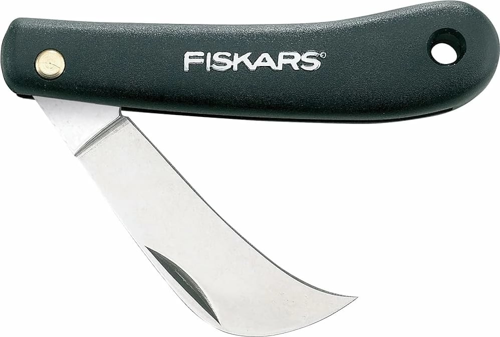 Thikë e vogël dore Fiskars K62 për kopësht, zezë