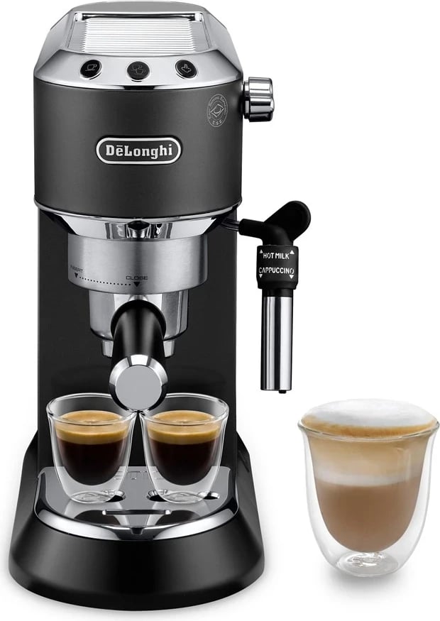 Makineri espresso gjysmë-automatike DeLonghi Dedica Style EC 685.BK, Argjendtë