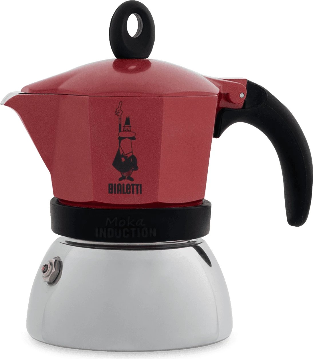 Moka Bialetti për induksion, 160ml, e kuqe