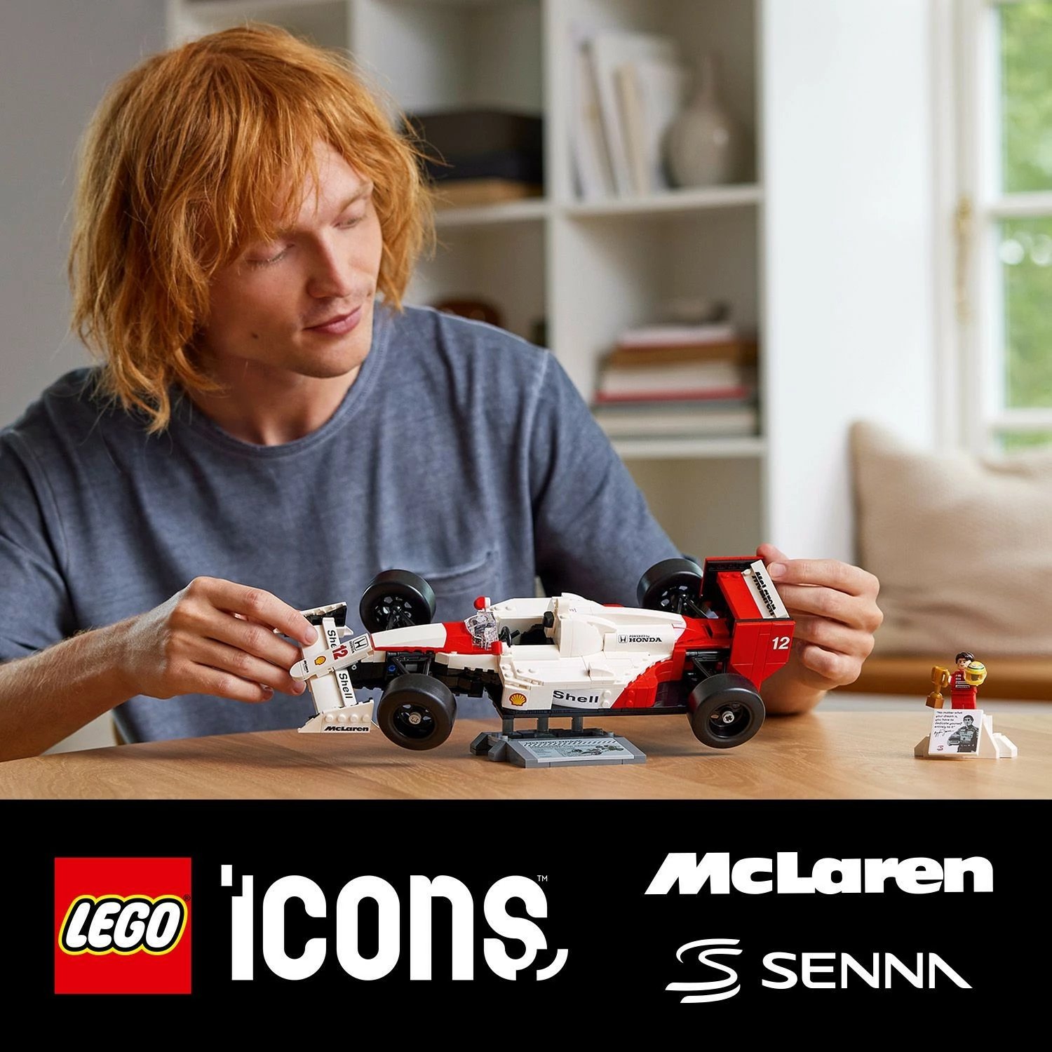 Set ndërtimi LEGO McLaren MP4/4 & Ayrton Senna, 693 pjesë, shumëngjyrësh