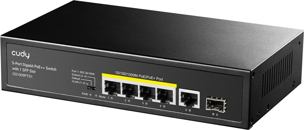 Switch Cudy GS1005PTS1, Gigabit Ethernet, PoE, i zi