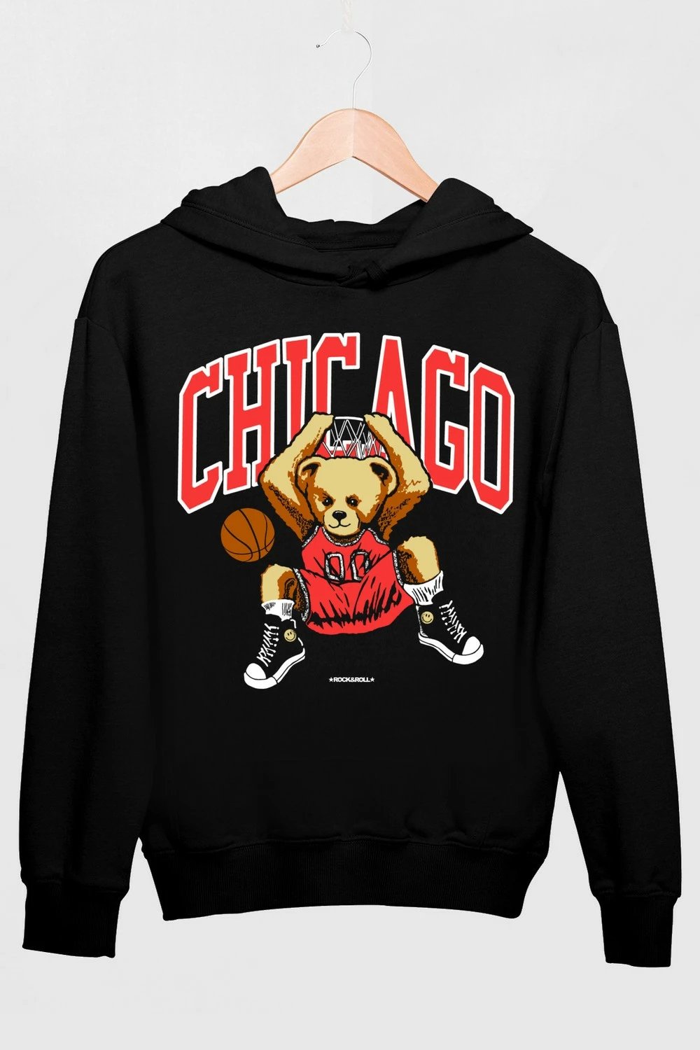 Duks për meshkuj Rock&Roll Chicago Basket, i zi