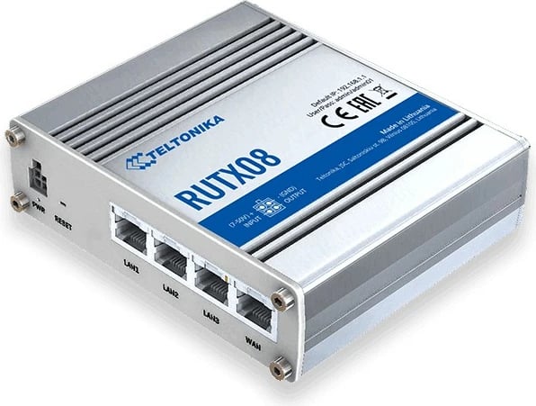 Router industrial Teltonika RUTX08, Ethernet WAN, Gigabit Ethernet, Inox