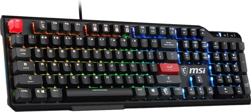 Tastierë MSI Vigor GK41 Dusk LR US Gaming USB QWERTY Anglisht E zezë