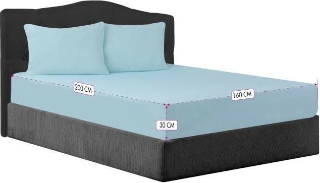 Çarçaf elastik dopio Ender Home, pambuk 100%, set 3 copë