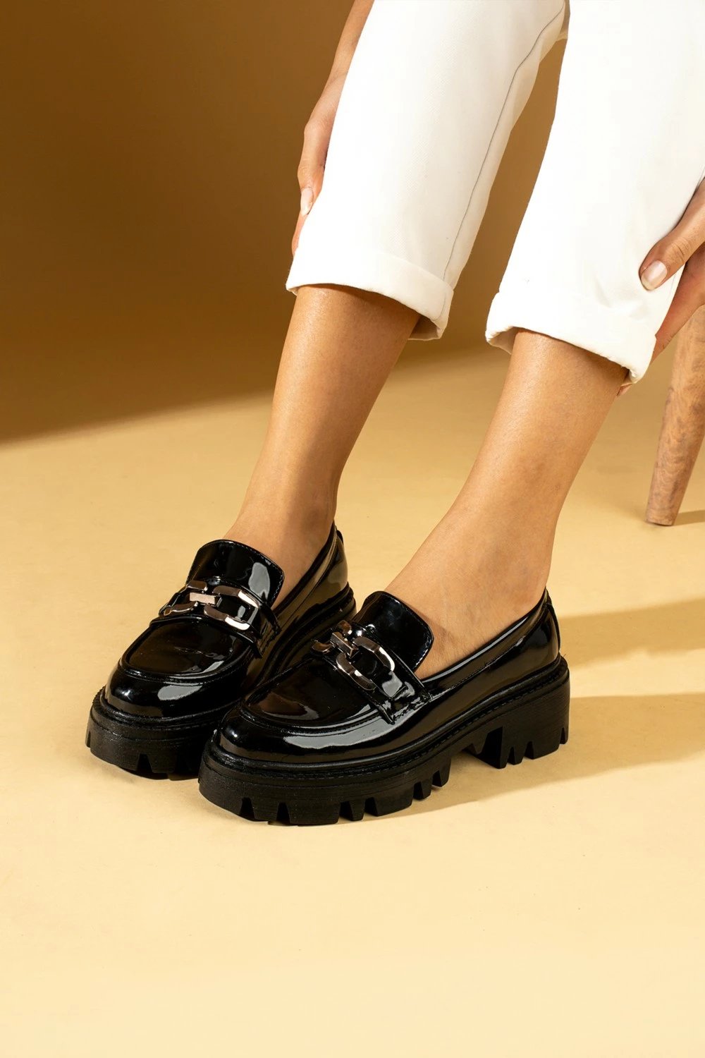 Këpucë për femra Pembe Potin, të zeza