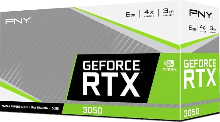 Kartelë grafike PNY GeForce RTX 3050 VERTO, 6 GB GDDR6, E zezë