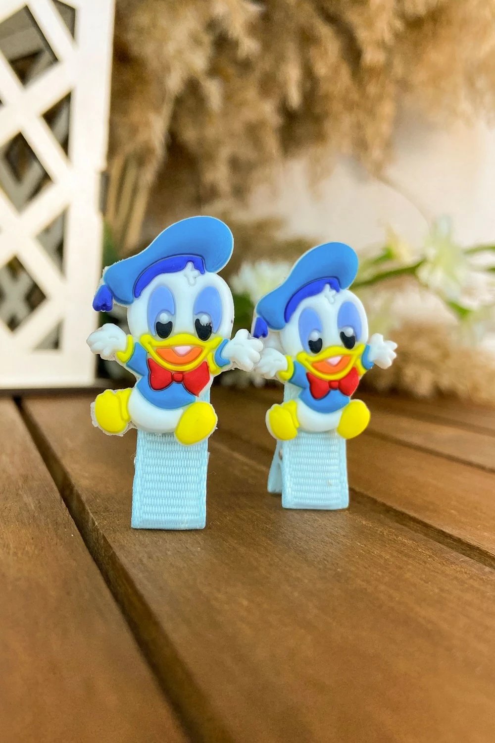 Aksesorë flokësh Şubu Tasarım, dizajn Donald Duck, set 2 copë, të kuqe