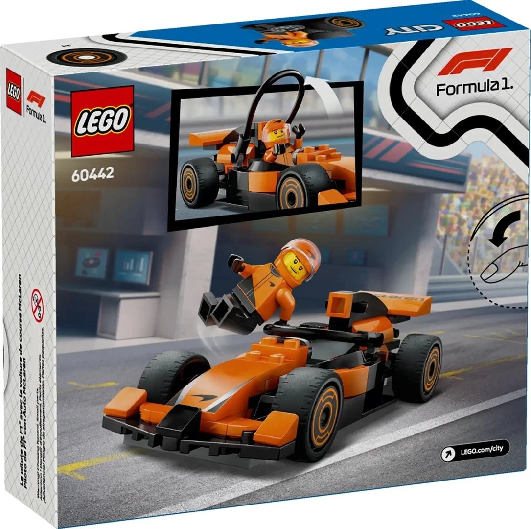 Set LEGO City 60442, Shofer F1 me Makina McLaren, Portokalli