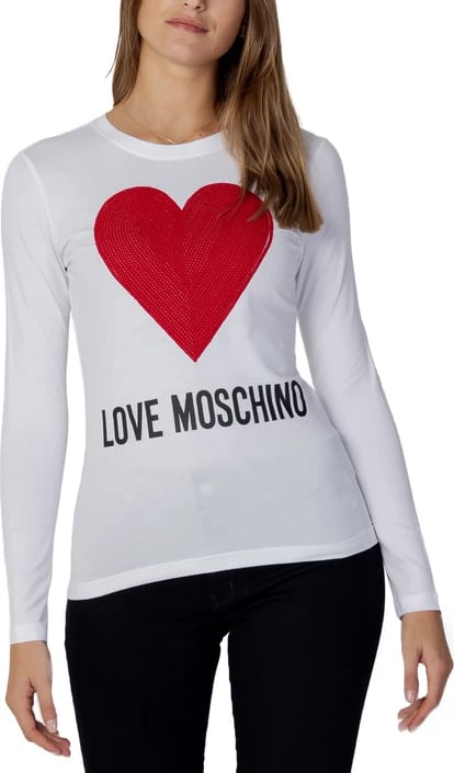 Bluzë për femra Love Moschino, e bardhë