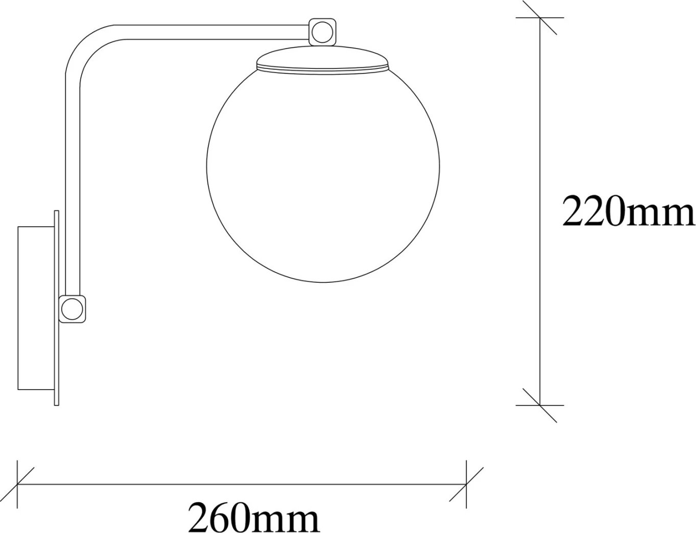 Llambë muri metalike ari FH7301 15Χ26Χ22 cm