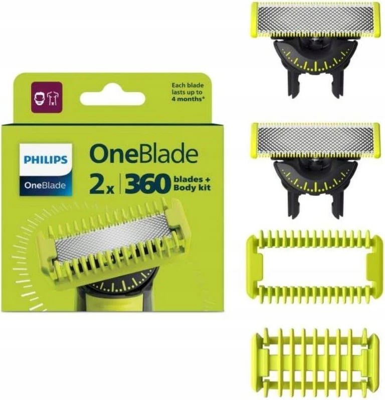 Teh zëvendësues Philips OneBlade QP624/50, 2 copë