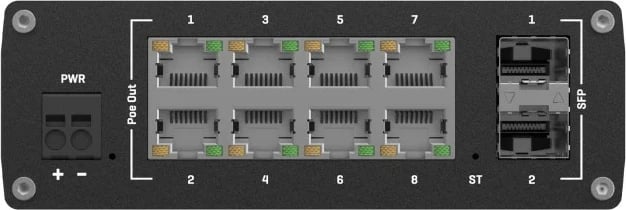 Switch Teltonika TSW202, Managed, L2, Gigabit Ethernet, PoE, Alumini, Blu