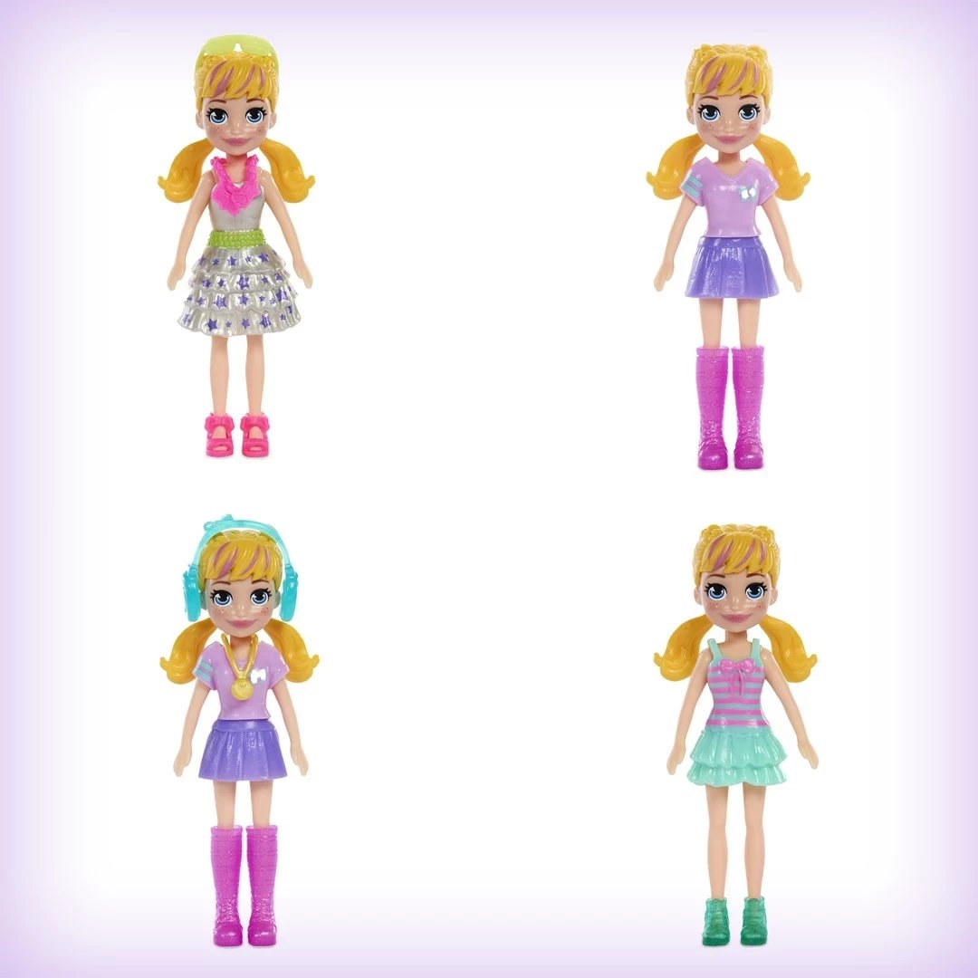 Set lojërash Polly Pocket Disco Dance Fashion Reveal, MATTEL, shumëngjyrësh