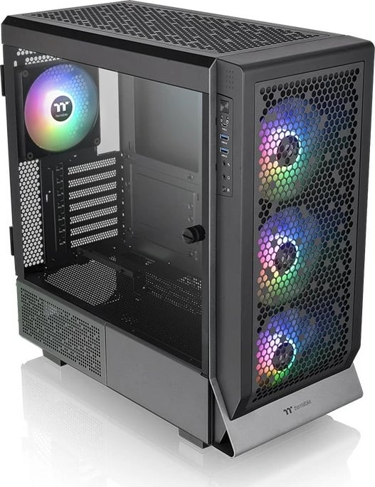 Kasë Thermaltake Ceres 500 TG ARGB, Midi Tower, PC, EATX, micro ATX, Mini-ITX, Metal, Tempered glass, Multi, e zezë